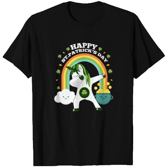 Funny dabbing unicorn St Patricks day graphic - T-shirt
