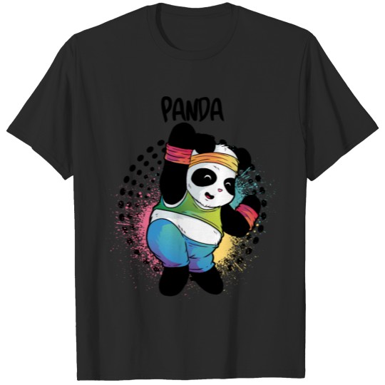 Discover Women Fitness Aerobics Panda T-shirt
