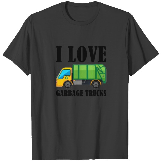 I Heart Love Garbage Trucks Shirt - Little Boys T-shirt