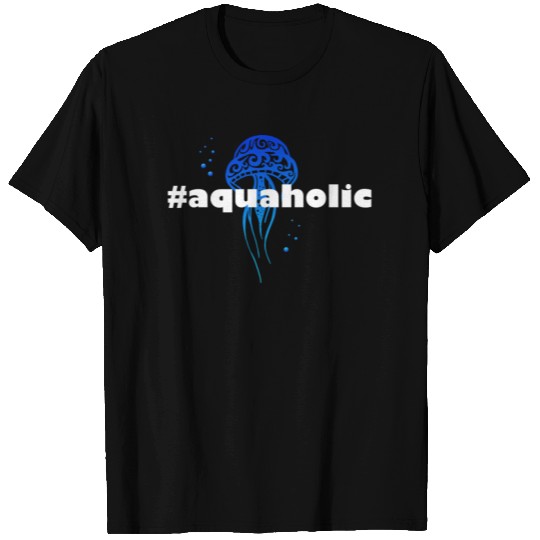 Aquaholic blue jellyfish T-shirt