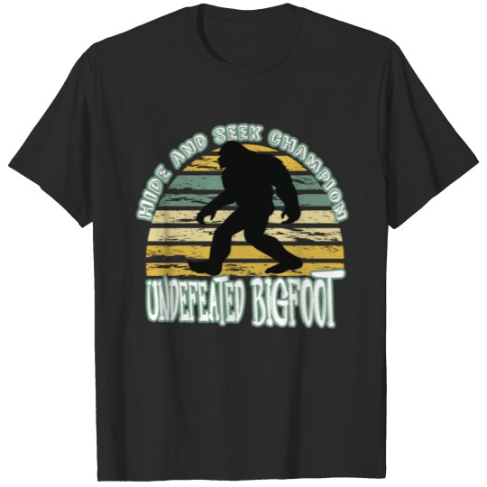 Discover Funny Bigfoot, Hide and Seek T-shirt