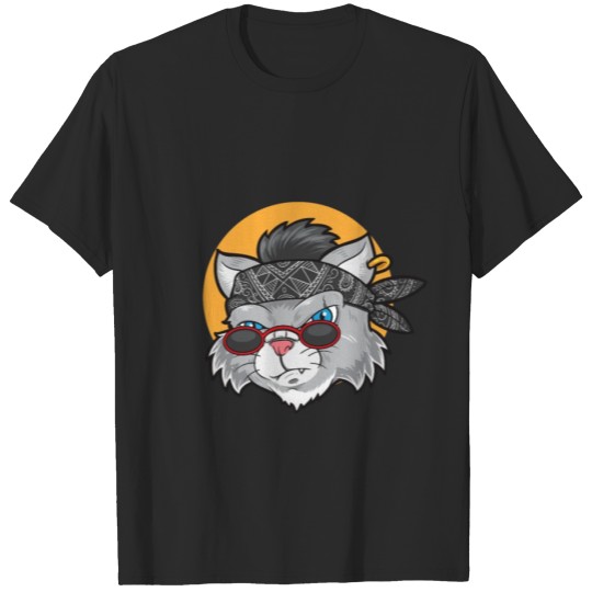 Discover Cat Head Cartoon T-shirt