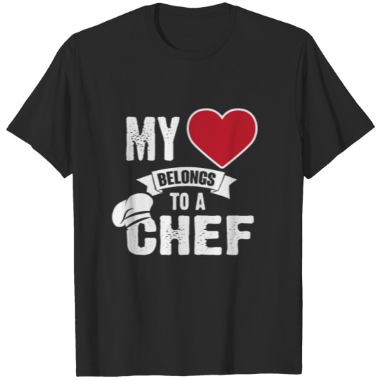 Discover My Heart Belongs To A Chef Cook Sous Cute Funny T-shirt