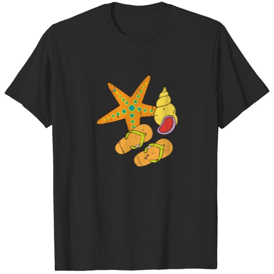 Discover Slippers shells and starfish shirt T-shirt