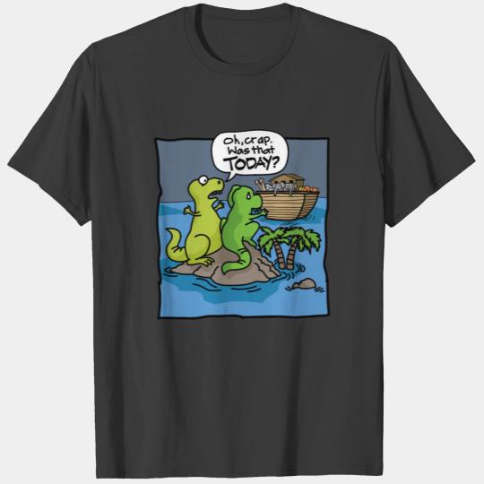 NOAH ARK DINOSOUR funny Bibel Darwinism Evolution T-shirt