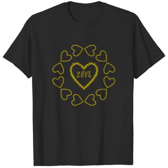 Beautiful LOVE heart circle for lovers T-shirt