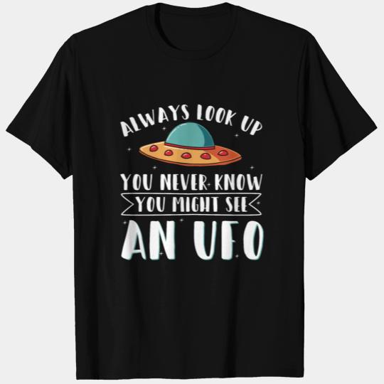 UFO alien shirt galaxy spaceship universe gift T-shirt