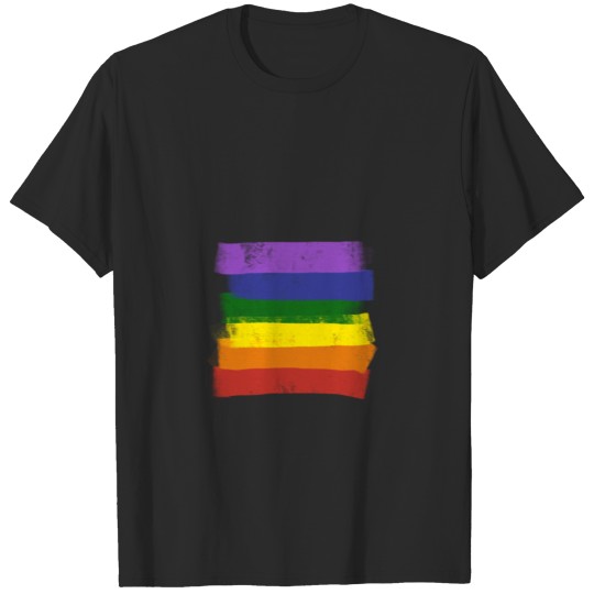 Discover Pride flag rainbow colors LGBT gay pride T-shirt