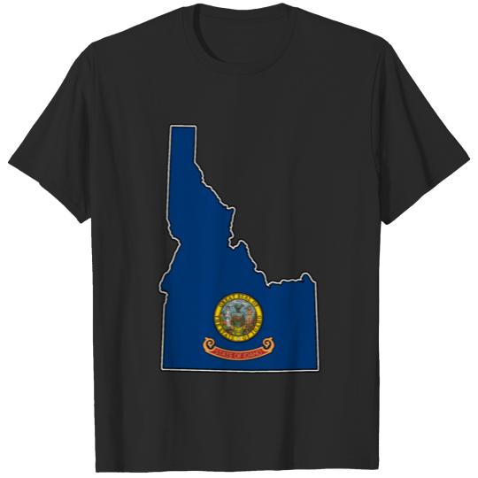 Discover Idaho Flag Map T-shirt