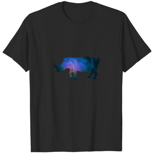Discover Galaxy Rhino Bright Colored Animal Cool Gift Idea T-shirt