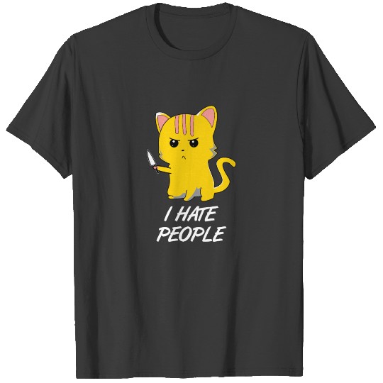 Sweet cat - I hate people T-shirt