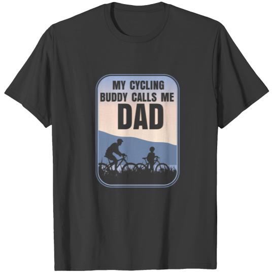 Cycling Dad Son Gift T-shirt