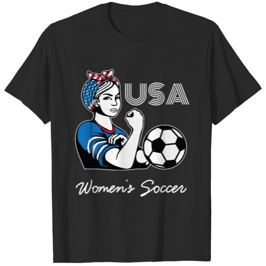 USA Womens Soccer Kit France 2019 Girls Football T-shirt