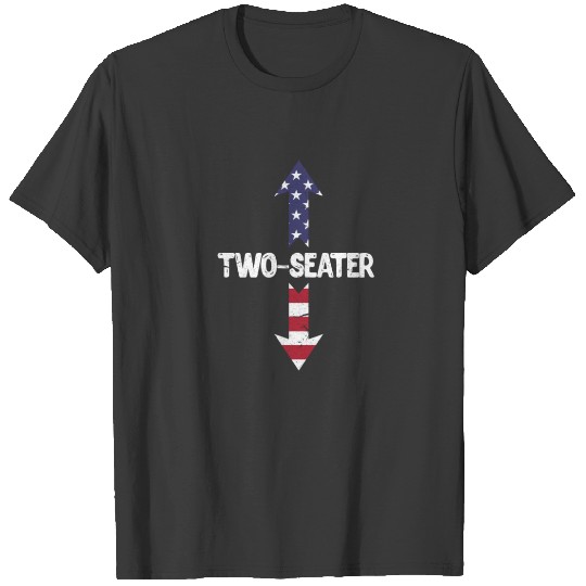 Two Seater USA American Flag T-shirt