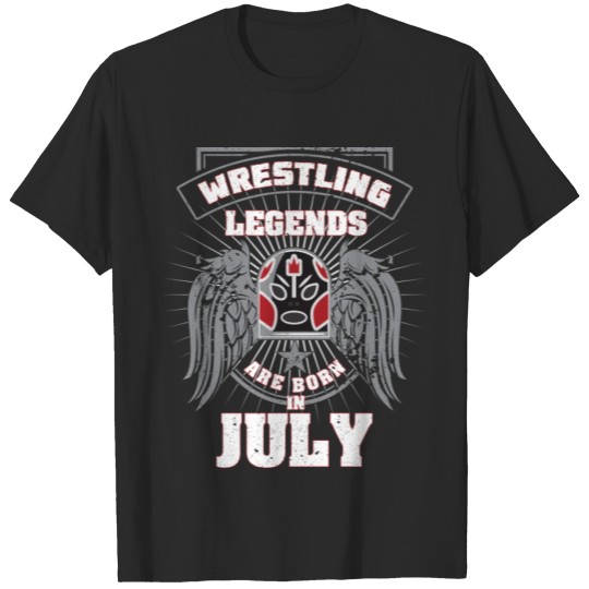 Discover Wrestling product - Legends Are Born in July - T-shirt