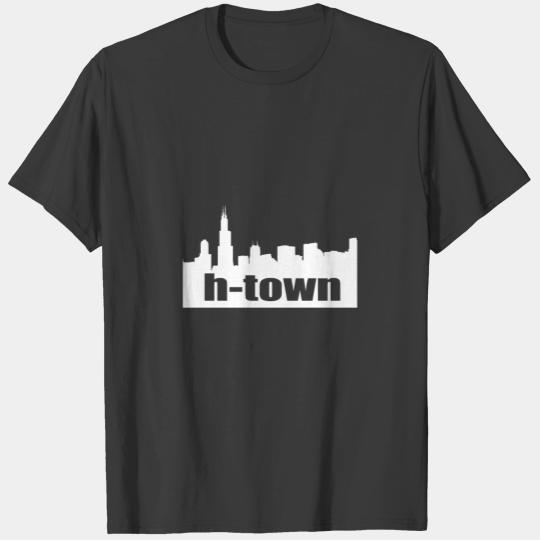 Houston H-Town Texas Skyline America Gift T-shirt