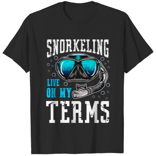 Discover Snorkeling Snorkel Mask Snorkeler Diver Diving T-shirt