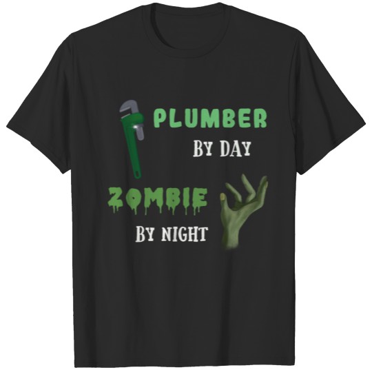 Discover Plumber Zombie at night T-shirt