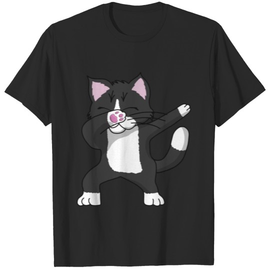 Discover Dabbing Cat Dab Kitten Funny Dancing Cat T-shirt