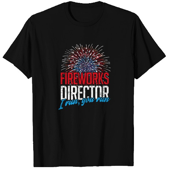 Fireworks Director 4th July Distressed Gift T-shirt