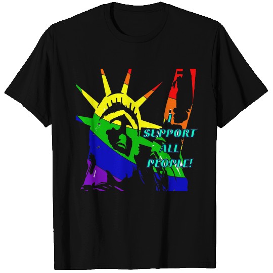 Liberty Pride Colors Large (Transparent) T-shirt