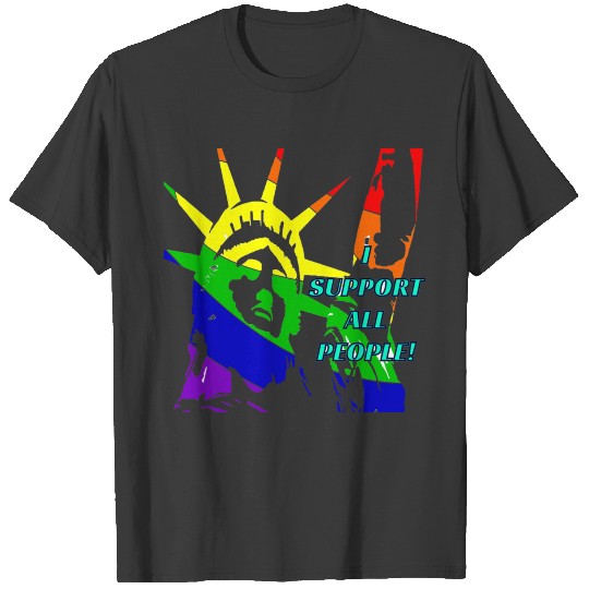 Liberty Pride Colors Large (Transparent) T-shirt