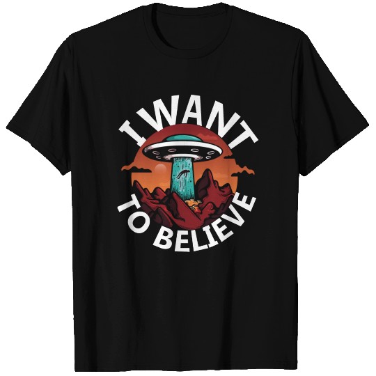 Alien UFO Hunter I Want To Believe X Files T-shirt