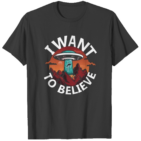 Alien UFO Hunter I Want To Believe X Files T-shirt