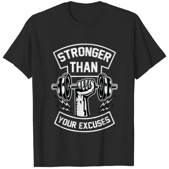 Discover gym no excuses T-shirt