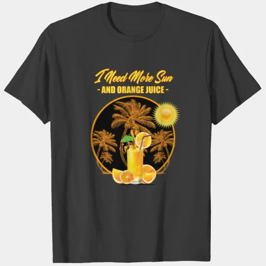 Cool Orange Juice Summer Beach Vacation T-shirt