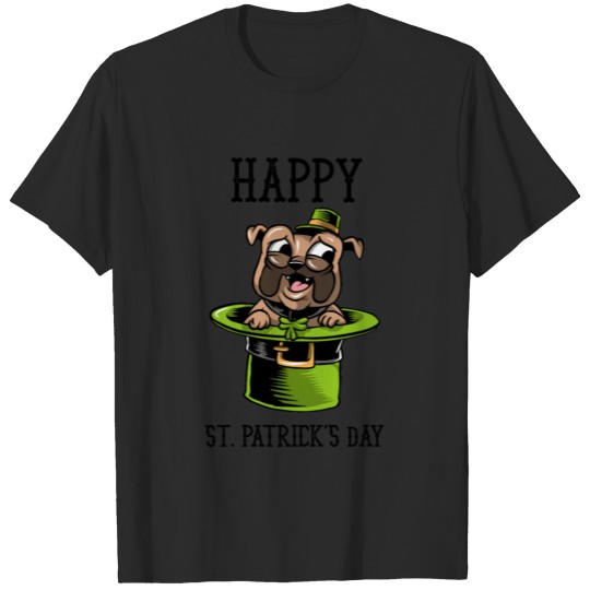 Discover Happy St. Patrick´s Day Pug Irish Leprechaun Dog T-shirt