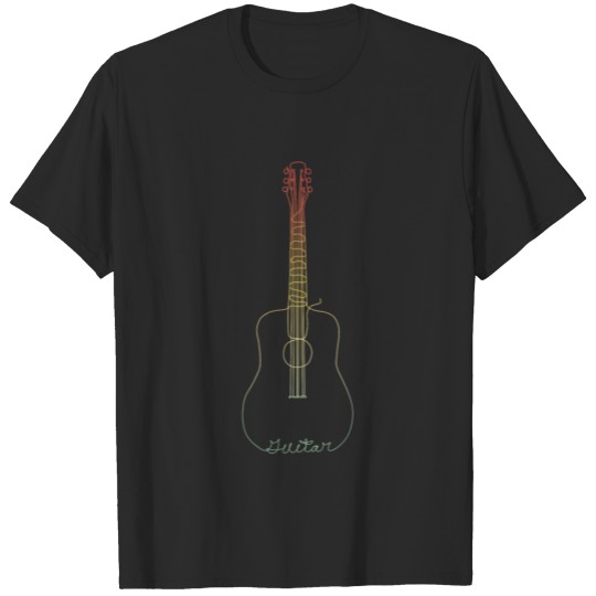 Discover Retro Line Guitar T-shirt