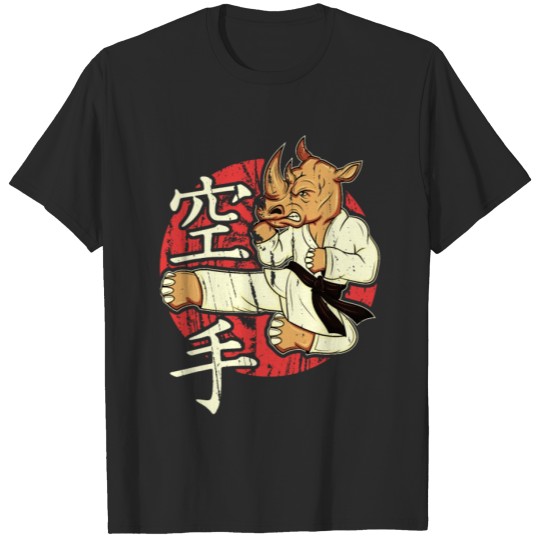 Discover Karate Rhinoceros Vintage Martial Arts Kick Gift T-shirt