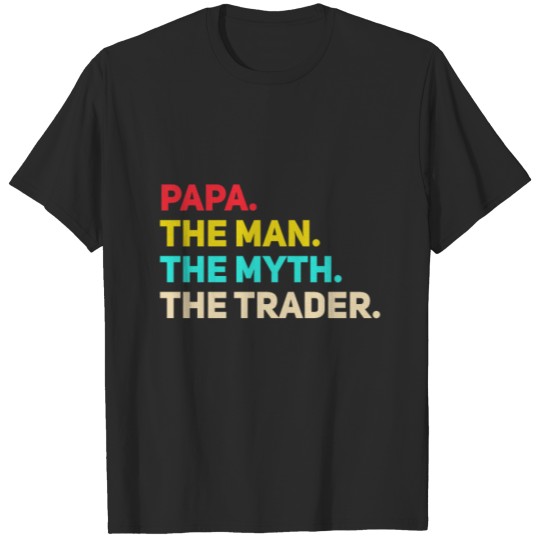 Discover Papa Bitcoin Trading Gift Father Trader Dad T-shirt