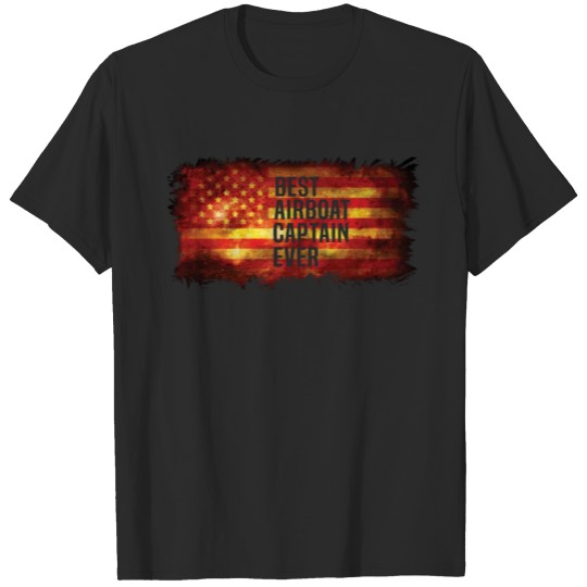 Discover American Flag Airboat Captain Racing Tour America T-shirt