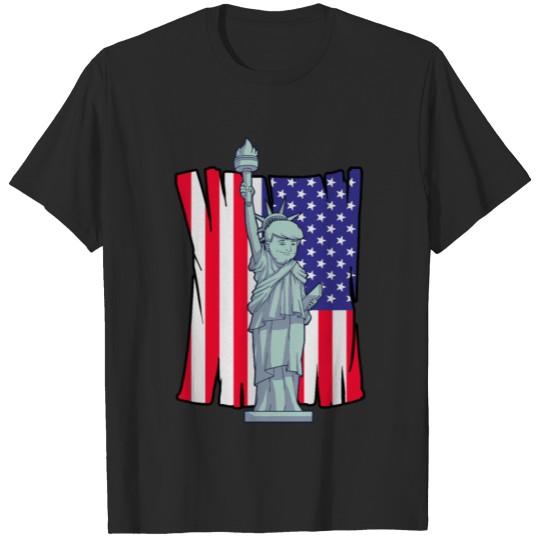 Funny 4th of July Liberty Donald Trump US Patriot T-shirt