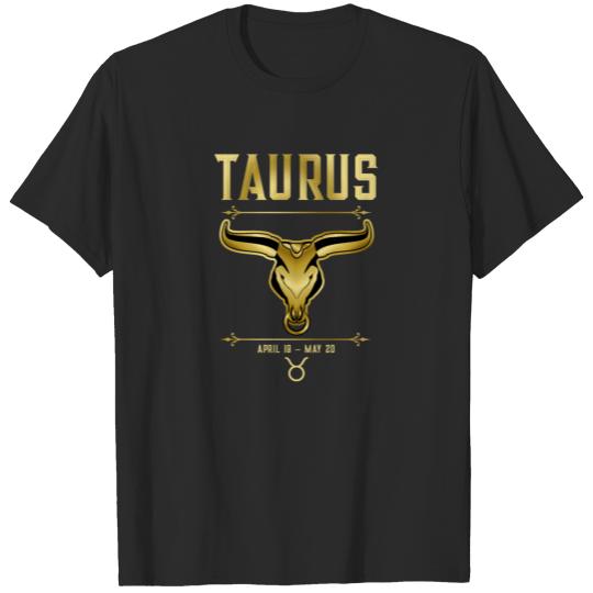 Discover Taurus Zodiac Sign Bull T-shirt