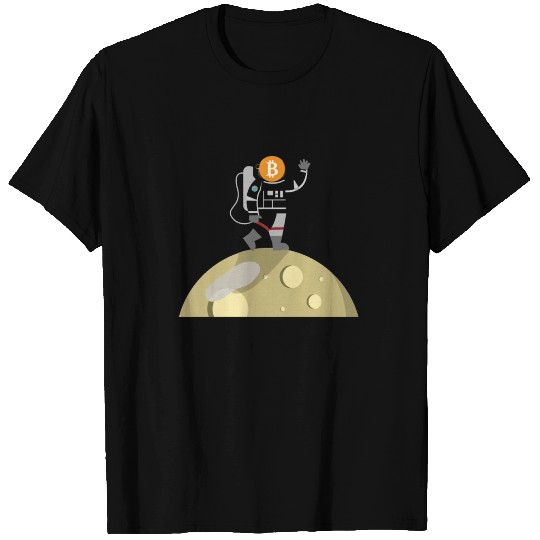 Bitcoin Astronaut To The Moon Cryptocurrency T-shirt