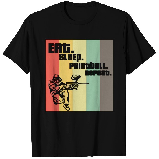 Eat Sleep Paintball Repeat Gotcha Gift T-shirt