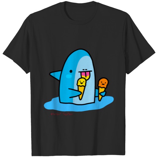 Baby shark with ice cream t shirt T-shirt