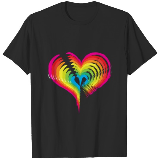 Discover Colorful heart T-shirt