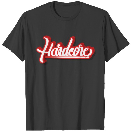 Discover Hardcore script gym music fitness gift T-shirt