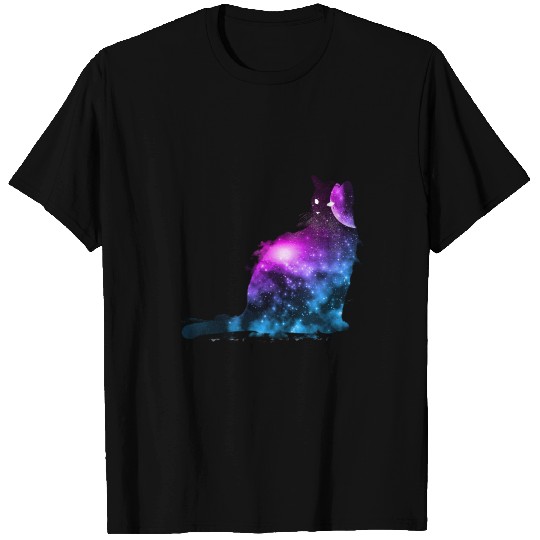 Universe Cat Space Celestial Galaxies Cosmos Gift T-shirt
