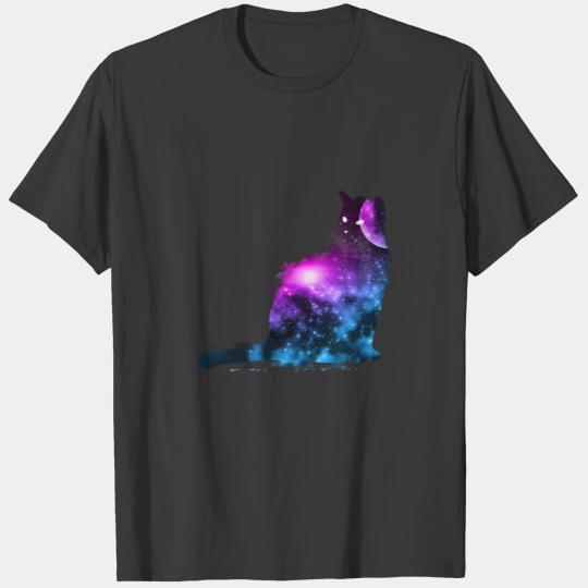 Universe Cat Space Celestial Galaxies Cosmos Gift T-shirt