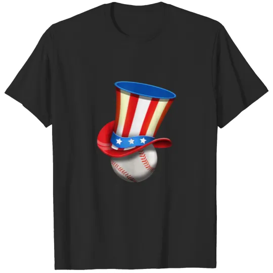 4th of july Baseball fourth of july patriotic T-shirt