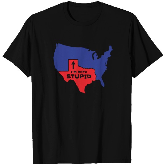 Texas Design I'm With Stupid Map Cool Gift Idea T-shirt