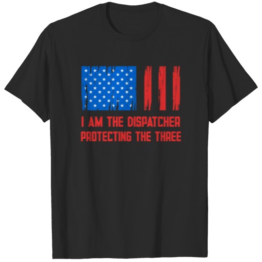Discover Dispatcher Usa Flag Thin Yellow Line American Gold T-shirt