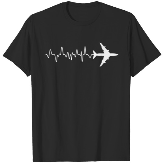 Discover Airplane Pilot Heartbeat T-shirt
