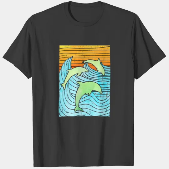 Delfine Dolphins Delfin Dolphin Ozean Ocean 2 T-shirt