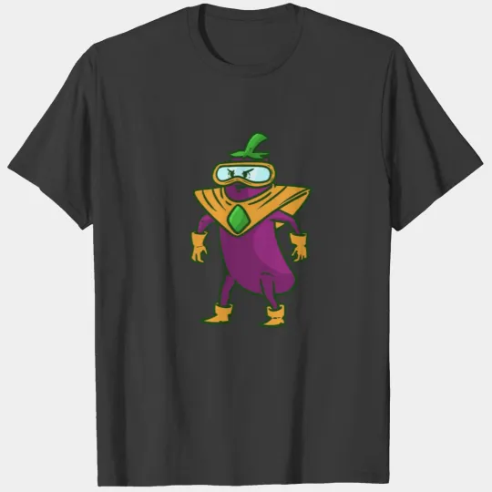 Eggplant the Superhero T-shirt